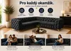 Rohová sedací souprava Moet ve tvaru L, tmavě šedá, rozměry Náhled obrázku produktu 3