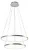 LED Hängeleuchte, Ringe, silber, Höhenverstellbar, D 50 cm Produktbild-Vorschau 1