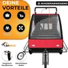 SAMAX príves na bicykel 2v1 Jogger - v červenej/čiernej Náhľad obrázku produktu 6