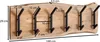 FineBuy Wandgarderobe Akazie Massivholz 100 cm Baumkante - Produktbild-Vorschau 3