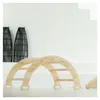 Buxibo Mini Klettergerüst – Holz Kletterbogen mit Rutsche Produktbild-Vorschau 4