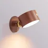 Magnetische LED wandlamp, hout, dimbaar | 360° draaibaar, Productafbeelding-voorbeeld 1