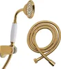 Duschkopf Handbrause 1/2 Zoll Gold mit Schlauch und Produktbild-Vorschau 1