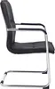 Side view of a black chair with chrome legs. Anteprima dell’immagine prodotto