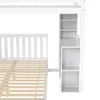 Hochbett mit Schreibtisch, Stauraum und LED-Beleuchtung, Produktbild-Vorschau 10