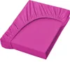A pink fitted sheet is folded and presented on a white background. Produktbild-Vorschau