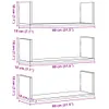 Wandregale 3 Stk. Artisan-Eiche 80x18x18 cm Holzwerkstoff Produktbild-Vorschau 9