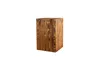 A wooden cube-shaped pedestal on a white background. Voir les images du produit