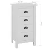 vidaXL Sideboard Hill Range Blanc 46×35×80 cm Pin massif Voir les images du produit 6