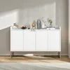 UnboxG Sideboard 120x30x80 cm Weiß, 4 Türen Schrank, Produktbild-Vorschau 3
