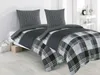 4 tlg Baumwolle Renforce Bettwäsche 135x200 + 80x80 grau Produktbild-Vorschau 3