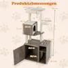 Arbre à chat COSTWAY avec armoire, arbre à chat avec Voir les images du produit 2