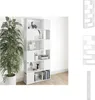 vidaXL Regál na knihy Rozdělovač místností bílý 80x24x186 Náhled obrázku produktu 1