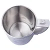 Top-down view of the inside of a white electric kettle. Podgląd zdjęcia produktu