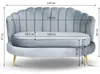 MG Design Sofa 2 Sitzer hellblau 150 cm - mit weicher Produktbild-Vorschau 6