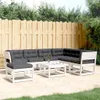 7-tlg. Garten-Lounge-Set mit Kissen Weiß Massivholz Kiefer Produktbild-Vorschau 2