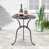 KOMFOTTEU Bistrotisch rund mit Schirmloch, Gartentisch aus Produktbild-Vorschau 6