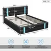 CDGlobal Polsterbett 160x200cm Stauraumbett mit LED und Produktbild-Vorschau 7