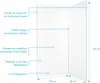 Lot de 2 Panneaux Muraux Aluminium Blanc 90+120 x 210 cm Voir les images du produit 4