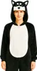 Pigiama Onesie Kigurumi Costume Travestimento Husky Nero Anteprima dell’immagine prodotto 2