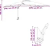 vidaXL Zahradní slunečník Taupe 248,5 x 247,5 x 160 cm Náhled obrázku produktu 8