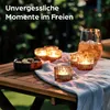 Praknu Teelichthalter Glas Klein für Tischdeko - 12er Set Produktbild-Vorschau 3