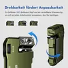 A close-up marketing image showing the adjustable head of a green flashlight. Anteprima dell’immagine prodotto