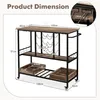 A diagram showing the dimensions of a kitchen cart. Podgląd zdjęcia produktu