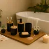 Relaxdays 10051136_46, Černá, Dřevo, Bamboo, Plast, Volně Náhled obrázku produktu 2