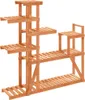 vidaXL Stojan na květiny 110x25x111 cm z masivního Náhled obrázku produktu 1