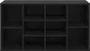A black shoe cabinet with multiple compartments. Náhled obrázku produktu