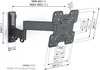 Vogels COMFORT TVM 3245 schwarz Full Motion+Small Produktbild-Vorschau 2
