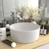 vidaXL s Waschbecken Rund Matt Weiß 40x15 cm Keramik Produktbild-Vorschau 2