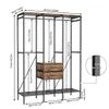 A diagram showing the dimensions of an open wardrobe. Produktbild-Vorschau