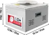 A vacuum sealer machine with its dimensions indicated. Voir les images du produit