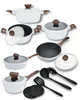 Masterpan 15-teiliges Topfset | Weiße Töpfe | mit Deckel | Produktbild-Vorschau 1