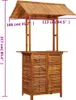 vidaXL Vonkajší barový stôl so strechou 113x106x217 cm Náhľad obrázku produktu 8
