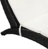 vidaXL Skladacie lehátko s vankúšom Poly Rattan Black Náhľad obrázku produktu 3