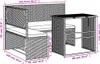vidaXL Divano da giardino a L con tavolo e cuscini in poly Anteprima dell’immagine prodotto 8