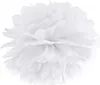 PartyDeco Weißer Papierpompon 25cm Dekoration Produktbild-Vorschau 1
