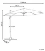 BELIANI Ampelschirm Dunkegrau Polyester Rund ⌀ 300 cm Produktbild-Vorschau 3