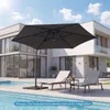 Slnečník COSTWAY 300 x 300 cm, slnečník s kľukou, otočný o Náhľad obrázku produktu 9