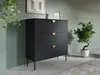 Designer Schlafzimmer Komplett Moon in Schwarz-Gold mit Produktbild-Vorschau 7
