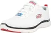 A white Skechers sneaker with red and black accents. Produktbild-Vorschau