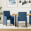 vidaXL Sedie da pranzo con rotelle, set da 2 pezzi, blu, 58 Anteprima dell’immagine prodotto 2