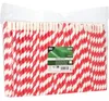200 Trinkhalme mit Löffel Papier Ø 10 mm · 23 cm rot/weiss Produktbild-Vorschau 2
