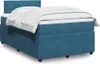 vidaXL Boxspringbett mit Matratze Blau 120x200 cm Samt Produktbild-Vorschau 2