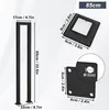 Diagrams showing the dimensions of a black U-shaped metal railing post and its components. Produktbild-Vorschau