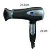 A black and silver hairdryer is shown against a white background with dimensions indicated. Produktbild-Vorschau