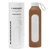 Bouteille en verre Wessper avec housse en silicone – 1 L – Voir les images du produit 1